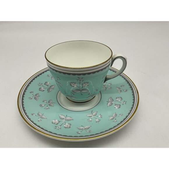 Wedgewood Bone China Pimpernel Pattern Cup And Saucer Set Vintage Dinnerware - Picture 6 of 16